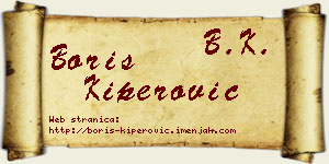 Boris Kiperović vizit kartica